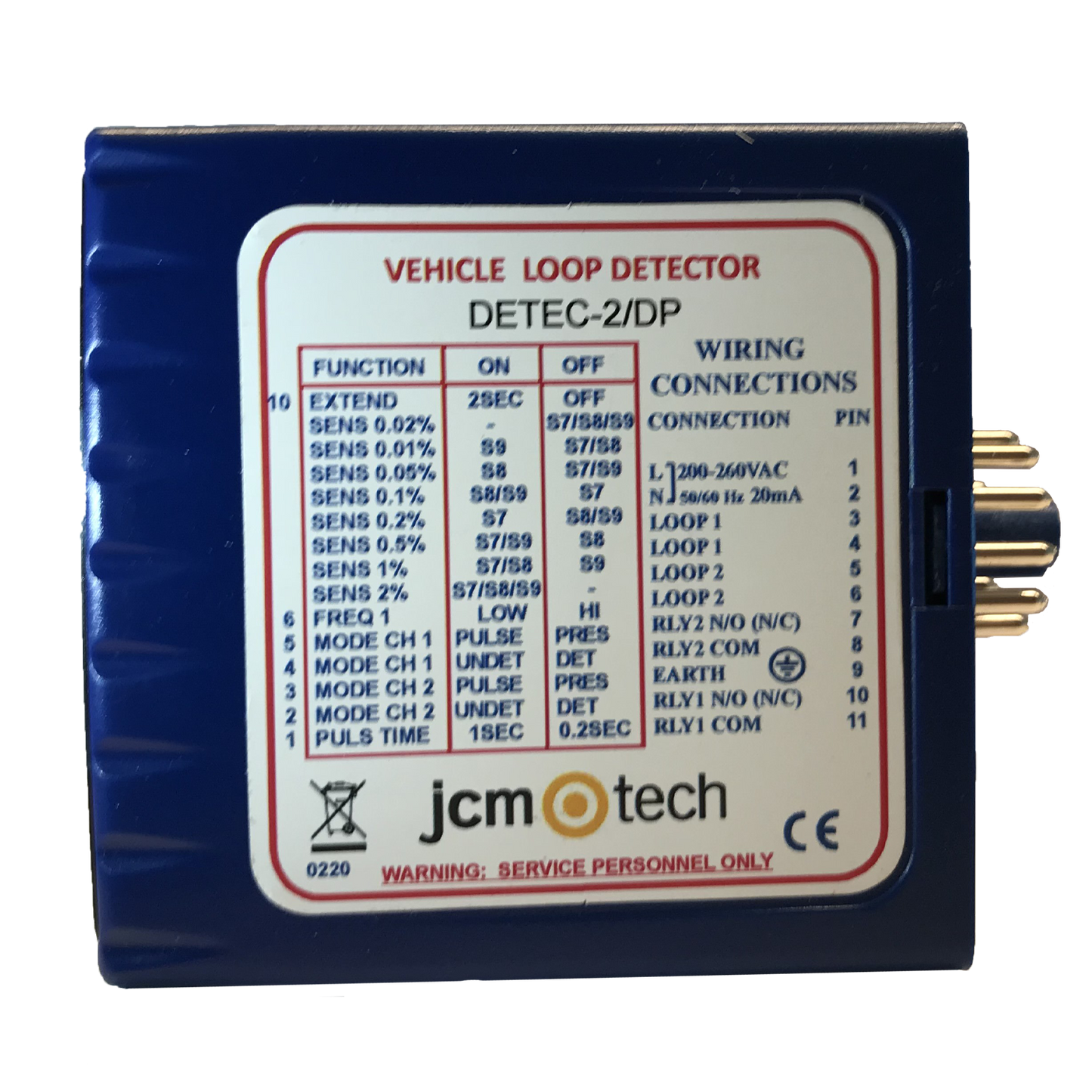 DETEC2/DP – Detector magnético de 2 canales a 230V con lógica de dirección