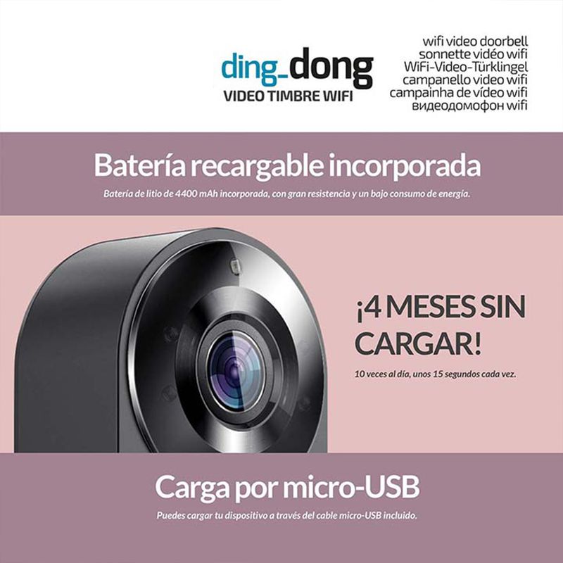 DING DONG - Video timbre WIFI inteligente DING DONG