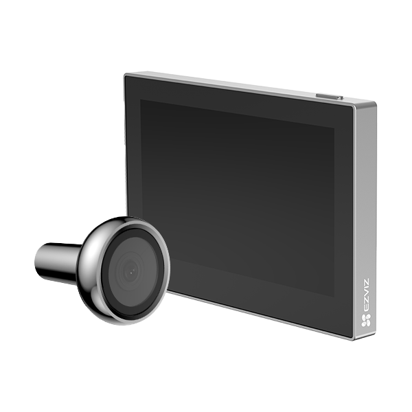 HP2 – Mirilla digital inteligente plateada con la lente pequeña, EZVIZ, para saber quién está delante de la puerta en todo momento