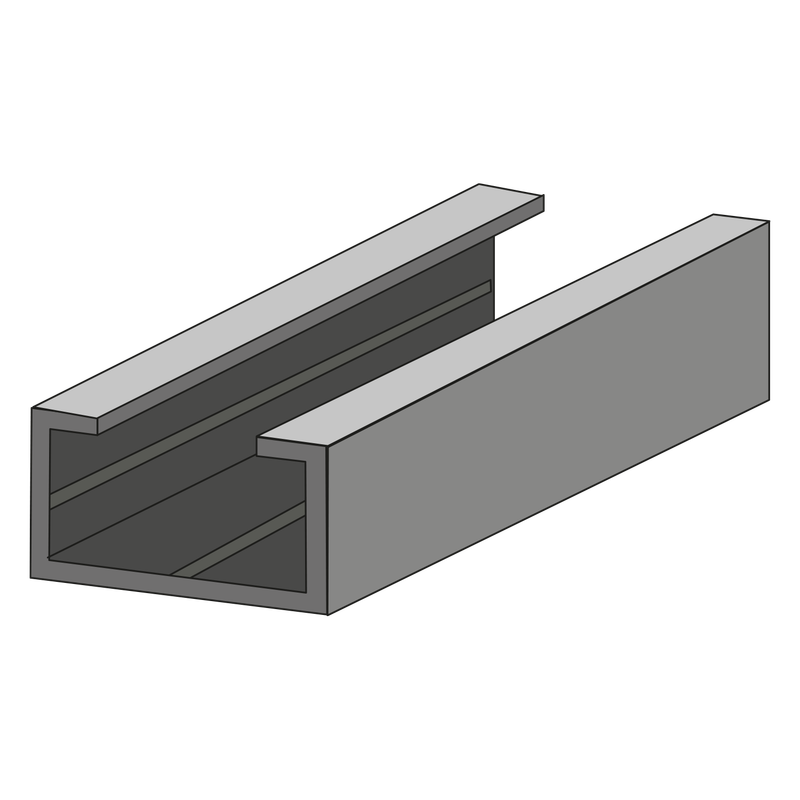 SE25 PROFILE – Perfil para instalar banda de seguridad SE a puertas automáticas