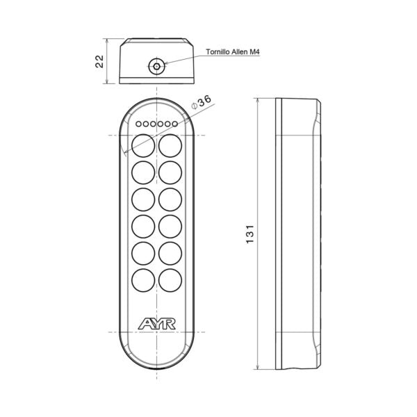CE-KEYPAD – Teclado bluetooth para apertura de INT PASS mediante código