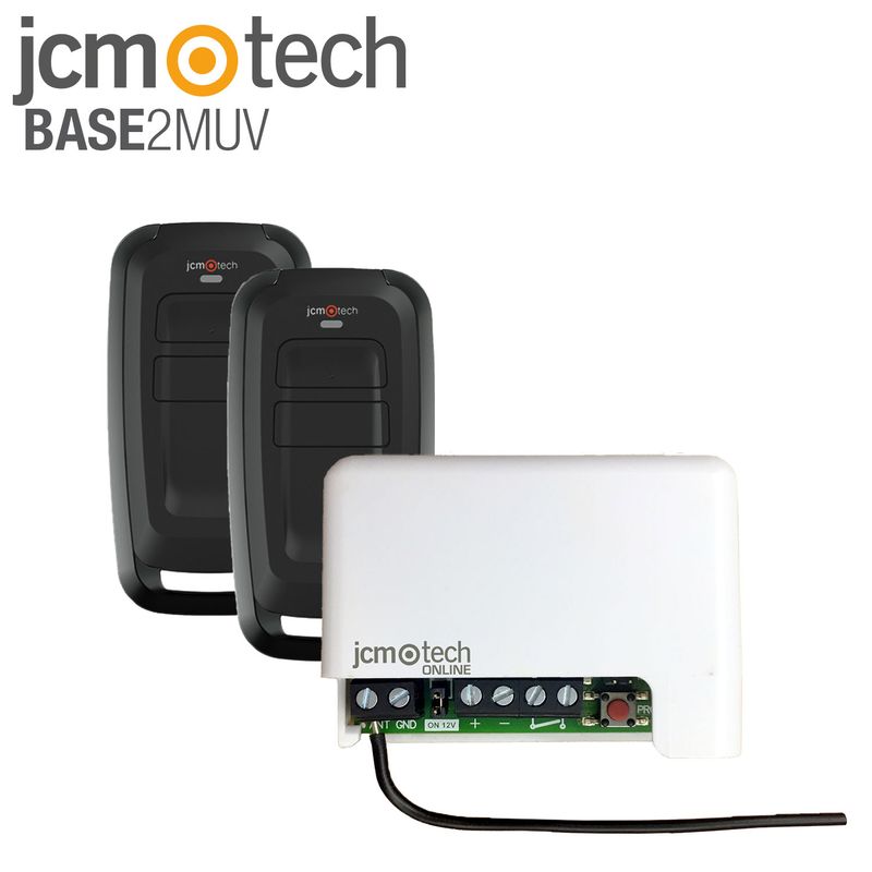 BASE2MUV – Sistema universal para todo tipo de puertas de garaje, con 2 mandos originales, robustos pero también estéticos