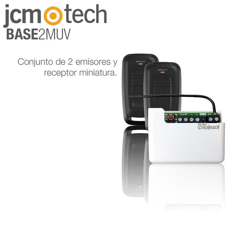 BASE2MUV – Sistema universal para todo tipo de puertas de garaje, con 2 mandos originales, robustos pero también estéticos