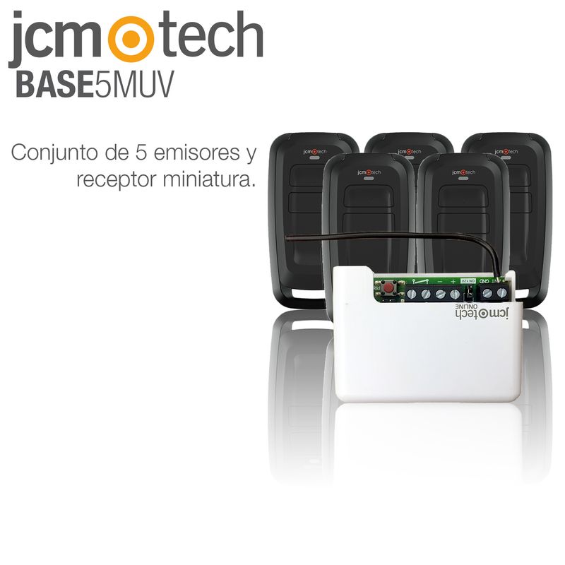BASE5MUV – Sistema universal para todo tipo de puertas de garaje, con 5 mandos originales, robustos pero también estéticos