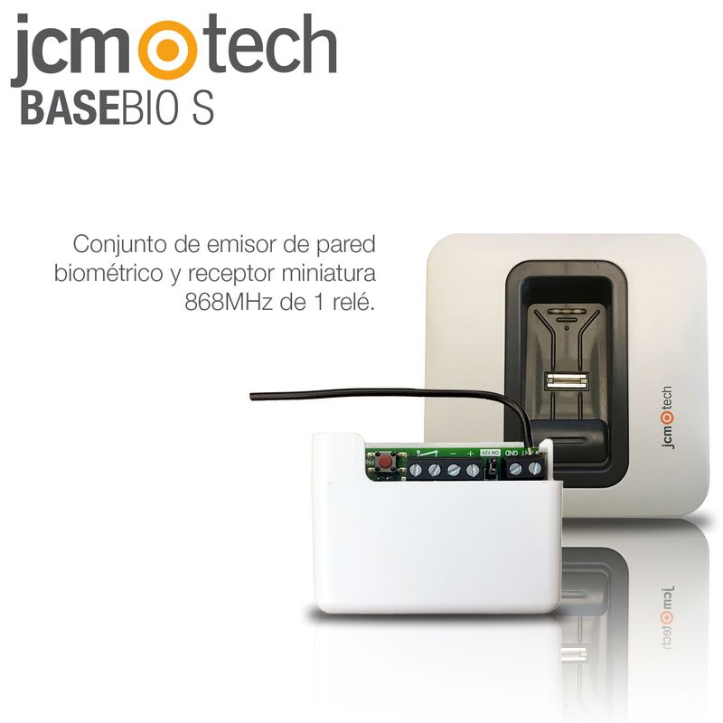 BASE BIOS – Sistema biométrico que te proporciona la máxima protección para tu casa, tu puerta del garaje sólo se abrirá con tu huella dactilar y las que tú autorices. Sin cables.