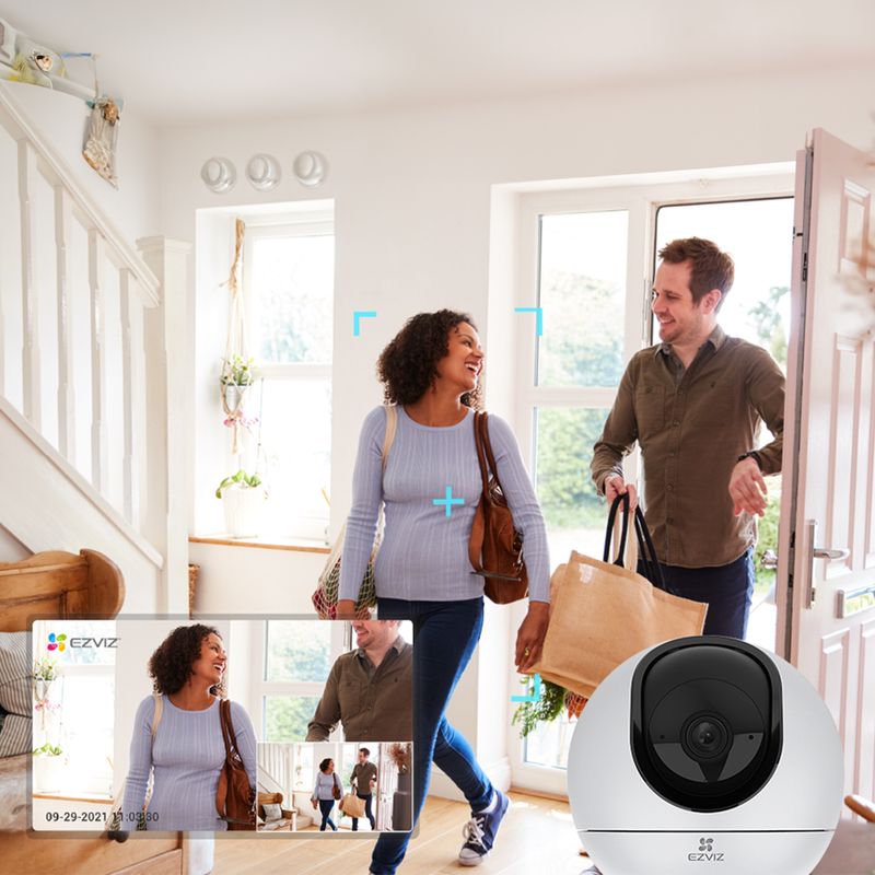 C6 – Cámara EZVIZ para vivienda o despacho con funciones inteligentes, detección de personas y mascotas, detección por voz