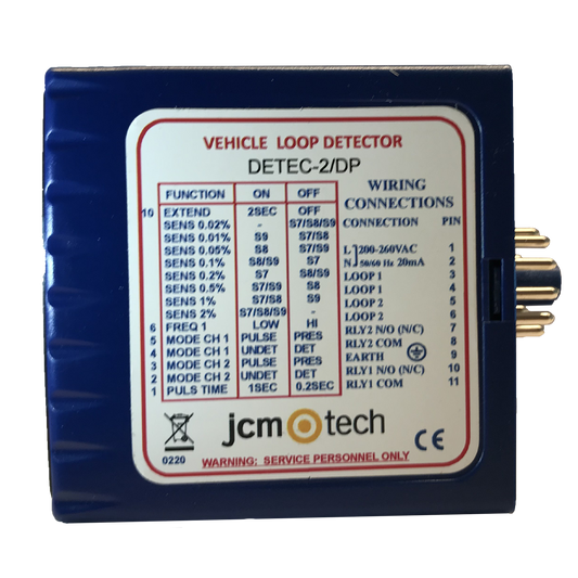 DETEC2/DP – Detector magnético de 2 canales a 230V con lógica de dirección