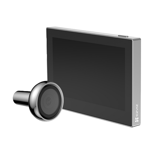HP2 – Mirilla digital inteligente plateada con la lente pequeña, EZVIZ, para saber quién está delante de la puerta en todo momento
