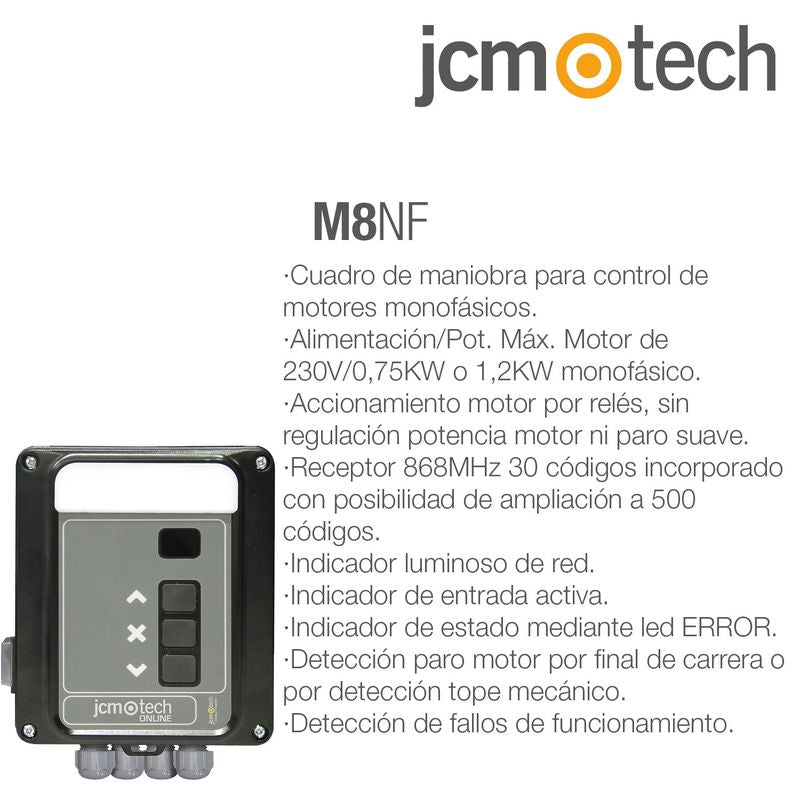 ML8NF - Equipo para controlar puertas de garaje enrollables y persianas configurable