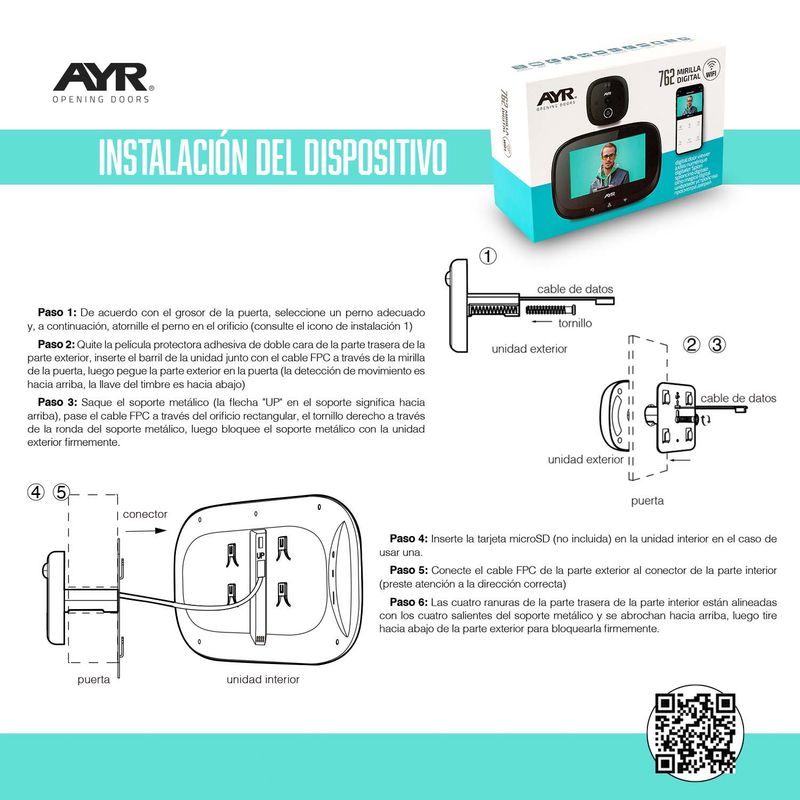 MI-762 – Mirilla digital Wifi para ver quién llama a tu puerta desde cualquier lugar y a cualquier hora