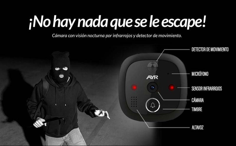MI-762 – Mirilla digital Wifi para ver quién llama a tu puerta desde cualquier lugar y a cualquier hora