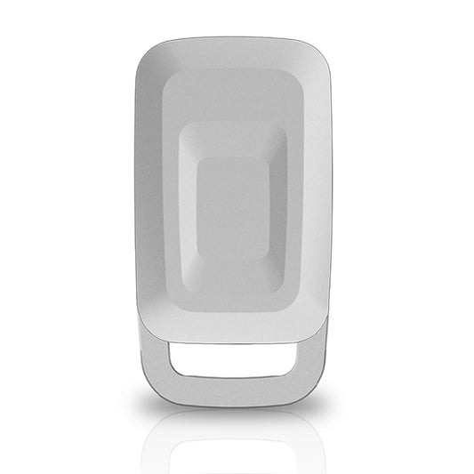 NEXTEVO W – Tag de proximidad estético y robusto con parte metálica de color blanco
