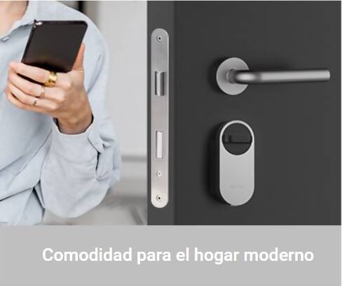 Cerradura inteligente con teclado y gateway para abrir la puerta desde cualquier lugar con el móvil o con un código